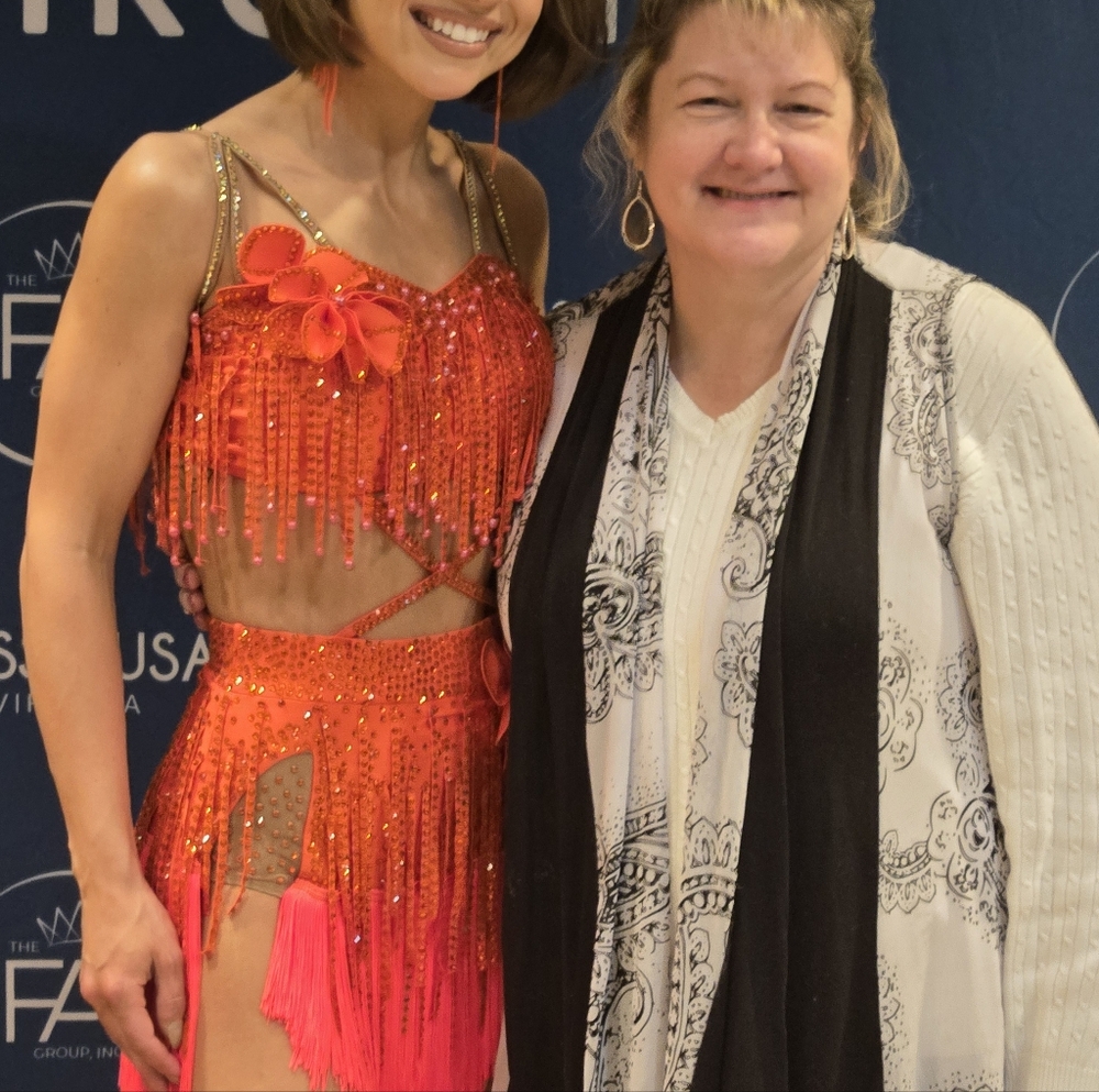 Custom Coral Red Dance Costume - Picture 3 of 6